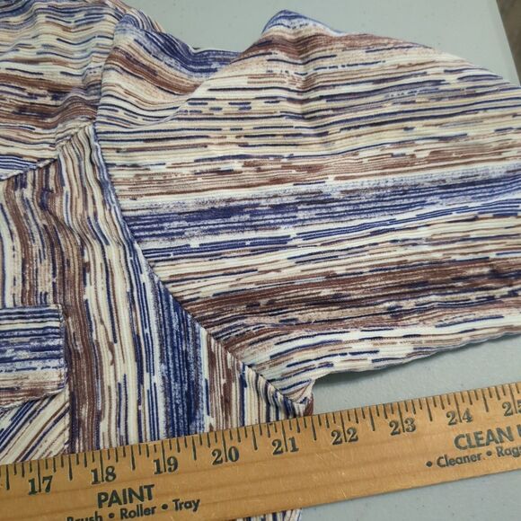 rapper western shirt corduroy stripe Pearl snap Multicolor USA cowboy rodeo medi - Picture 4 of 5